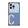 プレミアムスクエアケース with MagSafe［ オリジナル - initial two tone - C blue ］