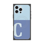 プレミアムスクエアケース with MagSafe［ オリジナル - initial two tone - C blue ］