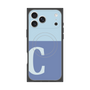プレミアムスクエアケース with MagSafe［ オリジナル - initial two tone - C blue ］