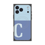 プレミアムスクエアケース with MagSafe［ オリジナル - initial two tone - C blue ］