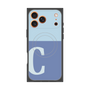 プレミアムスクエアケース with MagSafe［ オリジナル - initial two tone - C blue ］