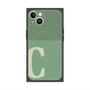 プレミアムスクエアケース with MagSafe［ オリジナル - initial two tone - C green ］