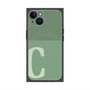 プレミアムスクエアケース with MagSafe［ オリジナル - initial two tone - C green ］