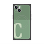 プレミアムスクエアケース with MagSafe［ オリジナル - initial two tone - C green ］