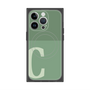 プレミアムスクエアケース with MagSafe［ オリジナル - initial two tone - C green ］