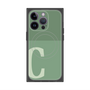プレミアムスクエアケース with MagSafe［ オリジナル - initial two tone - C green ］