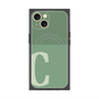 プレミアムスクエアケース with MagSafe［ オリジナル - initial two tone - C green ］