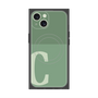 プレミアムスクエアケース with MagSafe［ オリジナル - initial two tone - C green ］