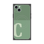 プレミアムスクエアケース with MagSafe［ オリジナル - initial two tone - C green ］