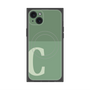 プレミアムスクエアケース with MagSafe［ オリジナル - initial two tone - C green ］