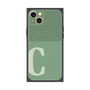 プレミアムスクエアケース with MagSafe［ オリジナル - initial two tone - C green ］