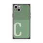 プレミアムスクエアケース with MagSafe［ オリジナル - initial two tone - C green ］