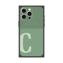プレミアムスクエアケース with MagSafe［ オリジナル - initial two tone - C green ］