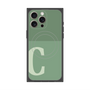 プレミアムスクエアケース with MagSafe［ オリジナル - initial two tone - C green ］