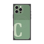 プレミアムスクエアケース with MagSafe［ オリジナル - initial two tone - C green ］
