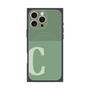 プレミアムスクエアケース with MagSafe［ オリジナル - initial two tone - C green ］