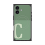 プレミアムスクエアケース with MagSafe［ オリジナル - initial two tone - C green ］