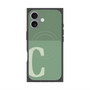 プレミアムスクエアケース with MagSafe［ オリジナル - initial two tone - C green ］