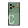 プレミアムスクエアケース with MagSafe［ オリジナル - initial two tone - C green ］