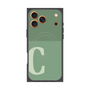 プレミアムスクエアケース with MagSafe［ オリジナル - initial two tone - C green ］