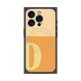 プレミアムスクエアケース with MagSafe［ オリジナル - initial two tone - D orange ］