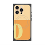 プレミアムスクエアケース with MagSafe［ オリジナル - initial two tone - D orange ］