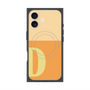 プレミアムスクエアケース with MagSafe［ オリジナル - initial two tone - D orange ］