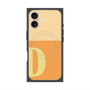 プレミアムスクエアケース with MagSafe［ オリジナル - initial two tone - D orange ］