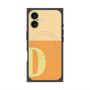 プレミアムスクエアケース with MagSafe［ オリジナル - initial two tone - D orange ］