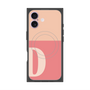 プレミアムスクエアケース with MagSafe［ オリジナル - initial two tone - D pink ］