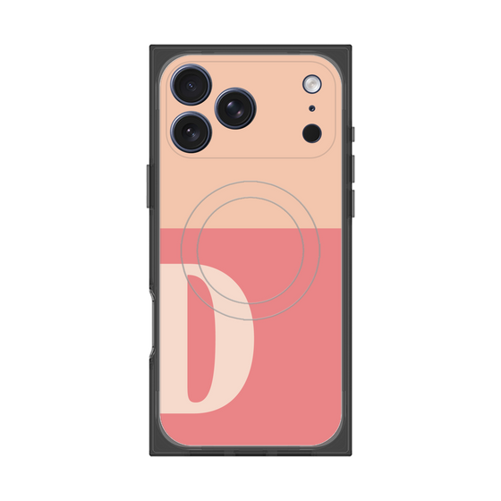 プレミアムスクエアケース with MagSafe［ オリジナル - initial two tone - D pink ］