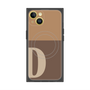 プレミアムスクエアケース with MagSafe［ オリジナル - initial two tone - D brown ］