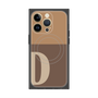 プレミアムスクエアケース with MagSafe［ オリジナル - initial two tone - D brown ］