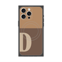 プレミアムスクエアケース with MagSafe［ オリジナル - initial two tone - D brown ］