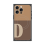 プレミアムスクエアケース with MagSafe［ オリジナル - initial two tone - D brown ］