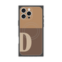 プレミアムスクエアケース with MagSafe［ オリジナル - initial two tone - D brown ］