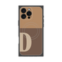 プレミアムスクエアケース with MagSafe［ オリジナル - initial two tone - D brown ］