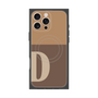 プレミアムスクエアケース with MagSafe［ オリジナル - initial two tone - D brown ］