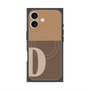 プレミアムスクエアケース with MagSafe［ オリジナル - initial two tone - D brown ］