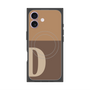 プレミアムスクエアケース with MagSafe［ オリジナル - initial two tone - D brown ］