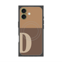 プレミアムスクエアケース with MagSafe［ オリジナル - initial two tone - D brown ］