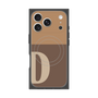 プレミアムスクエアケース with MagSafe［ オリジナル - initial two tone - D brown ］