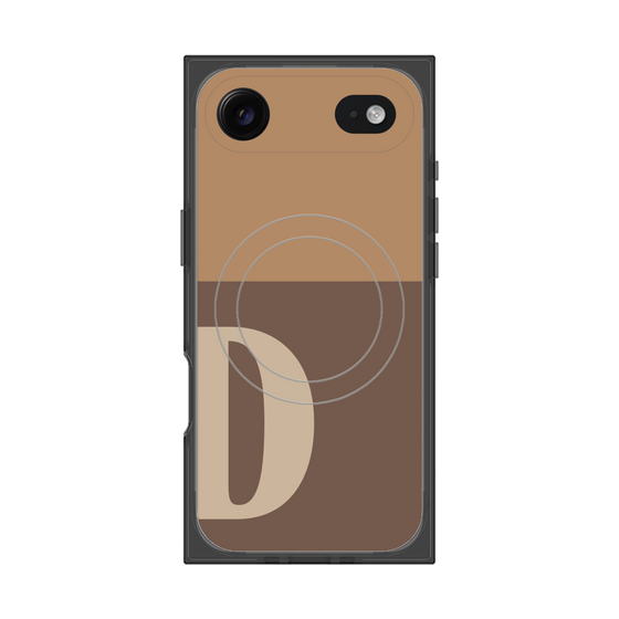 プレミアムスクエアケース with MagSafe［ オリジナル - initial two tone - D brown ］