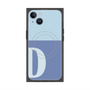 プレミアムスクエアケース with MagSafe［ オリジナル - initial two tone - D blue ］