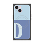 プレミアムスクエアケース with MagSafe［ オリジナル - initial two tone - D blue ］