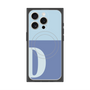 プレミアムスクエアケース with MagSafe［ オリジナル - initial two tone - D blue ］