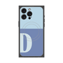 プレミアムスクエアケース with MagSafe［ オリジナル - initial two tone - D blue ］