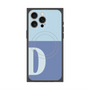 プレミアムスクエアケース with MagSafe［ オリジナル - initial two tone - D blue ］