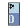 プレミアムスクエアケース with MagSafe［ オリジナル - initial two tone - D blue ］