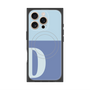 プレミアムスクエアケース with MagSafe［ オリジナル - initial two tone - D blue ］